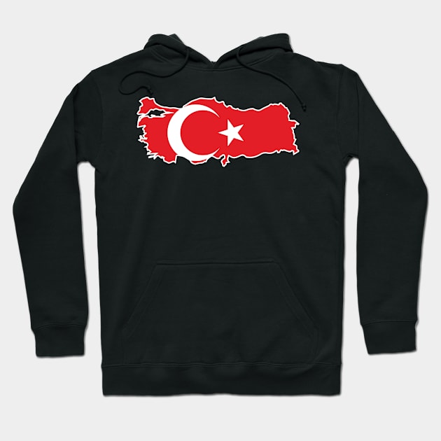 Turkey map flag designs Hoodie by D_designs